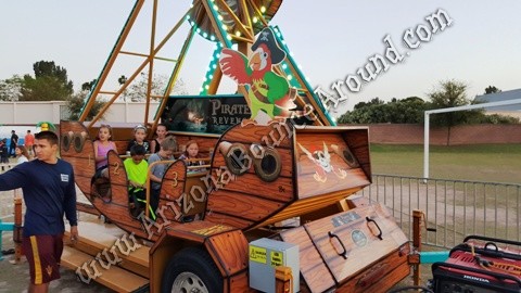 Rent a full size pirate ship for a pool party or a mobile pirate