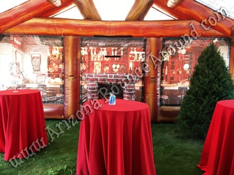 Inflatable Log Cabin Rentals Santas Workshop Rental Holiday
