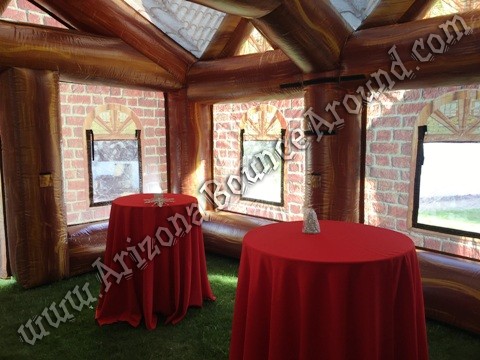Inflatable Log Cabin Rentals Santas Workshop Rental Holiday
